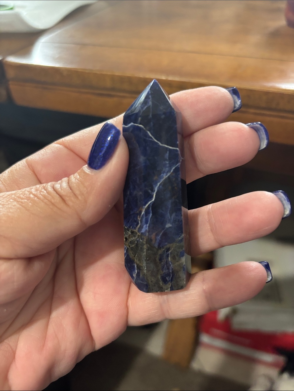 Blue lapis lazuli Point Crystal - Decorative Home Accent